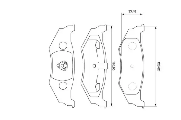 Handler.Part Brake pad set, disc brake Bosch 0986424585 7