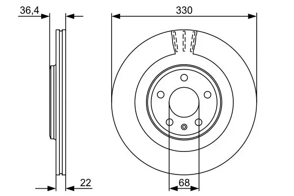 Handler.Part Brake Disc Bosch 0986479C86 5