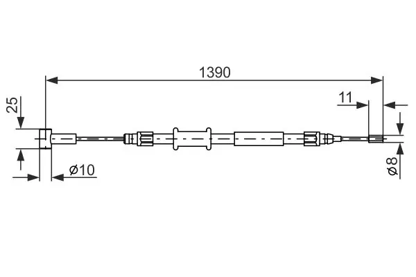 Handler.Part Cable, parking brake Bosch 1987482213 5