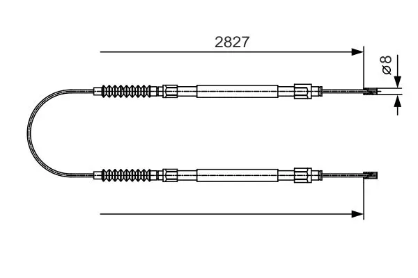 Handler.Part Cable, parking brake Bosch 1987482006 1