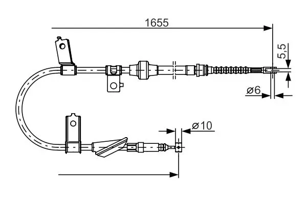 Handler.Part Cable, parking brake Bosch 1987482119 1