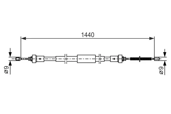 Handler.Part Cable, parking brake Bosch 1987482383 1