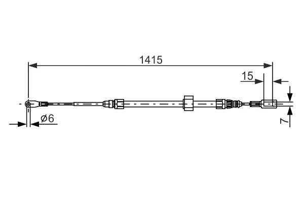 Handler.Part Cable, parking brake Bosch 1987477856 1