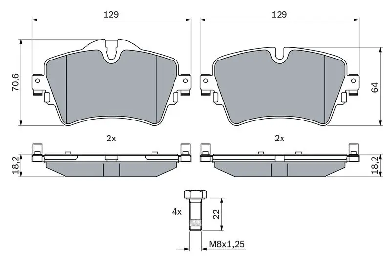 Handler.Part Brake Pad Set, disc brake Bosch 0986494736 7