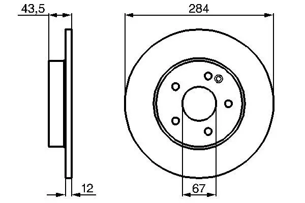 Handler.Part Brake disc Bosch 0986478262 5