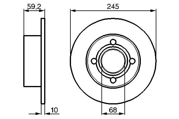 Handler.Part Brake disc Bosch 0986478019 5