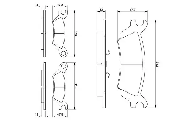 Handler.Part Brake pad set, disc brake Bosch 0986468990 1