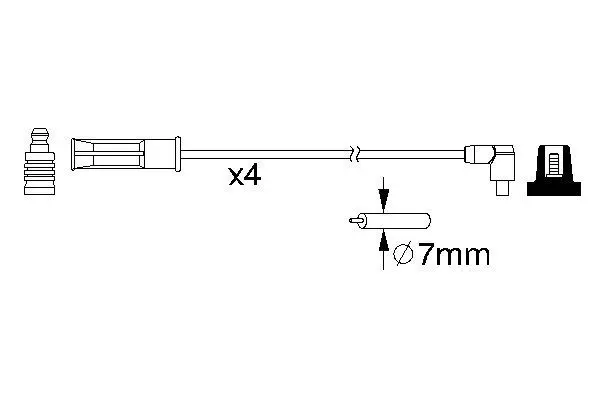 Handler.Part Ignition cable kit Bosch 0986357182 1