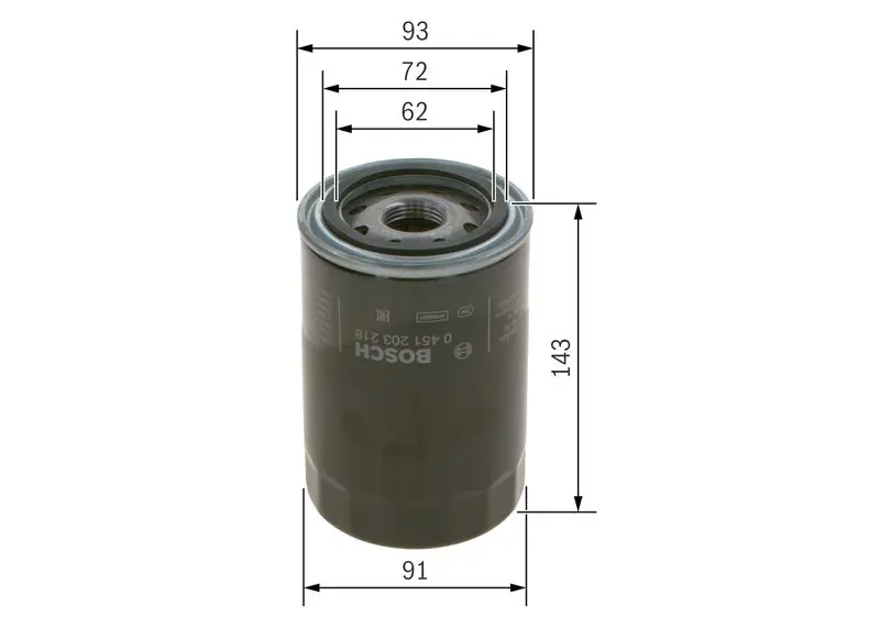 Handler.Part Oil filter Bosch 0451203218 1