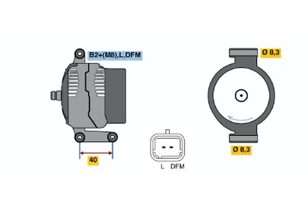 Handler.Part Alternator Bosch 0124415013 1