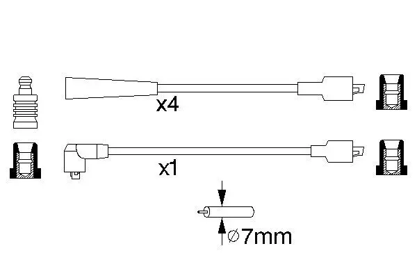 Handler.Part Ignition cable kit Bosch 0986357131 1