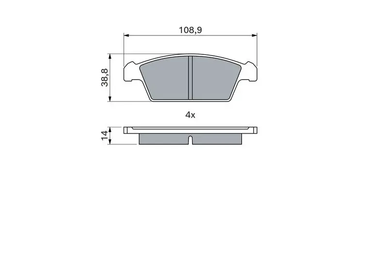 Handler.Part Brake pad set, disc brake Bosch 0986494066 5