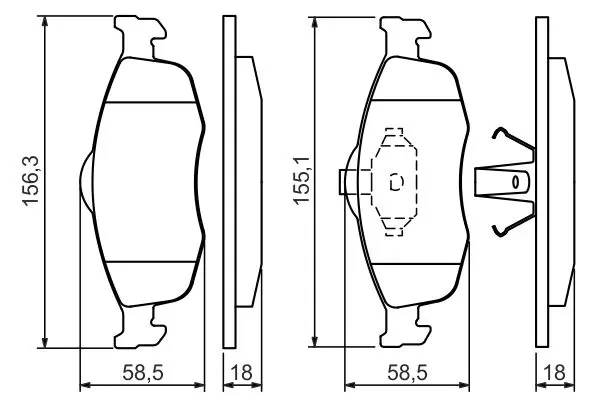 Handler.Part Brake pad set, disc brake Bosch 0986460969 5