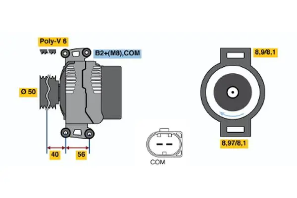 Handler.Part Alternator Bosch 0121715006 1