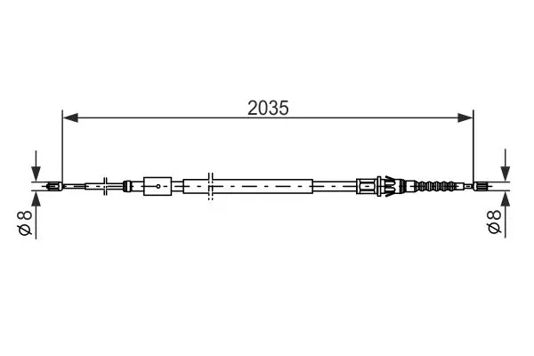 Handler.Part Cable, parking brake Bosch 1987477598 5