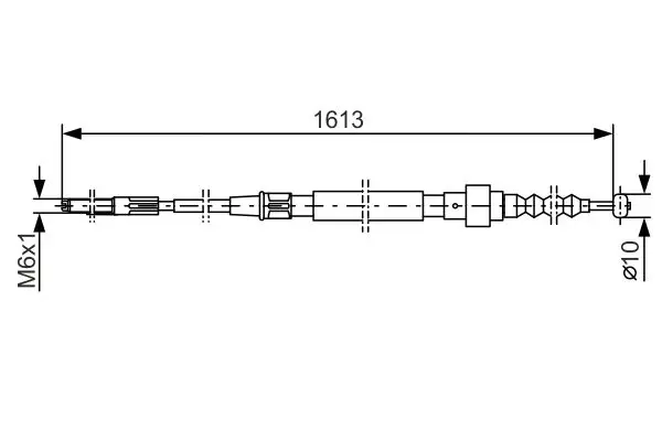 Handler.Part Cable, parking brake Bosch 1987477162 5