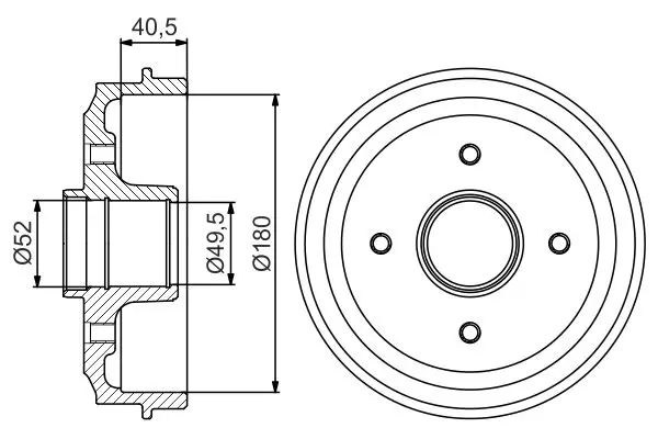 Handler.Part Brake drum Bosch 0986477157 1