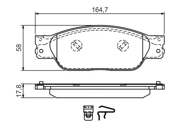 Handler.Part Brake pad set, disc brake Bosch 0986494355 7