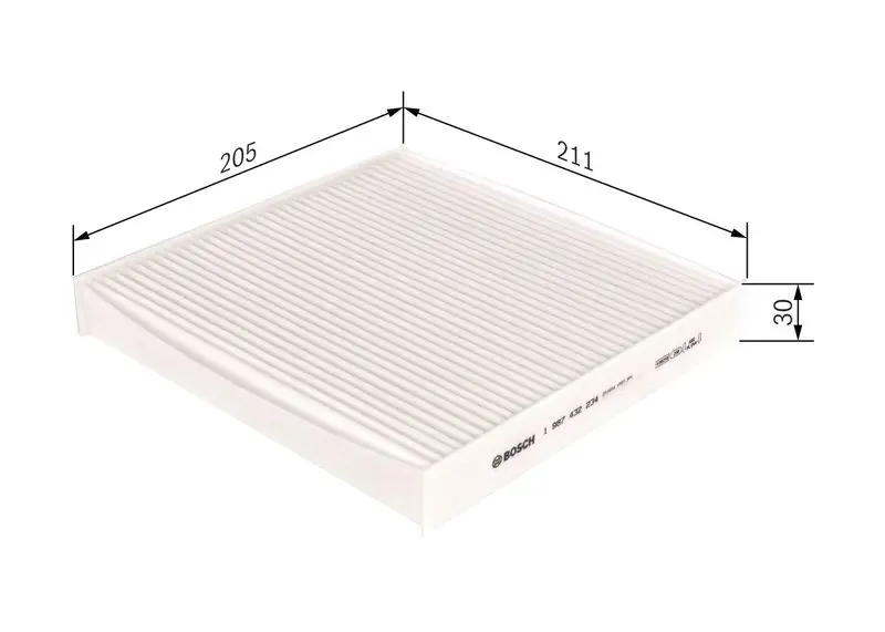 Handler.Part Filter, interior air Bosch 1987432234 5