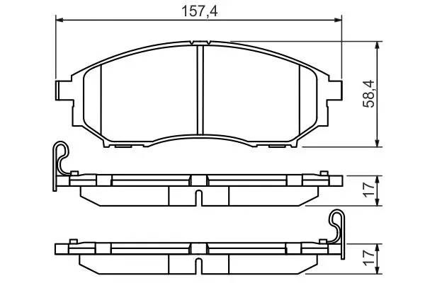 Handler.Part Brake pad set, disc brake Bosch 0986494295 7