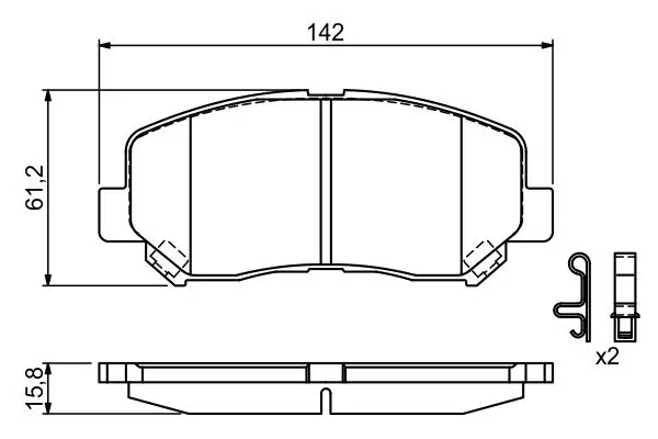 Handler.Part Brake pad set, disc brake Bosch 0986494675 7