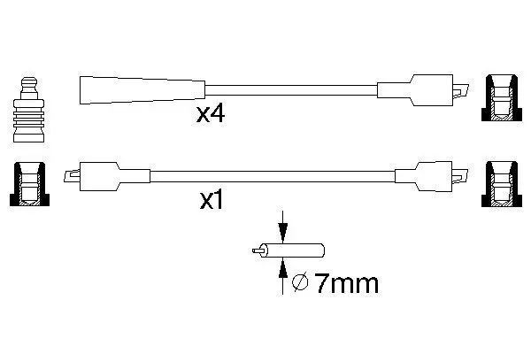 Handler.Part Ignition cable kit Bosch 0986356785 5