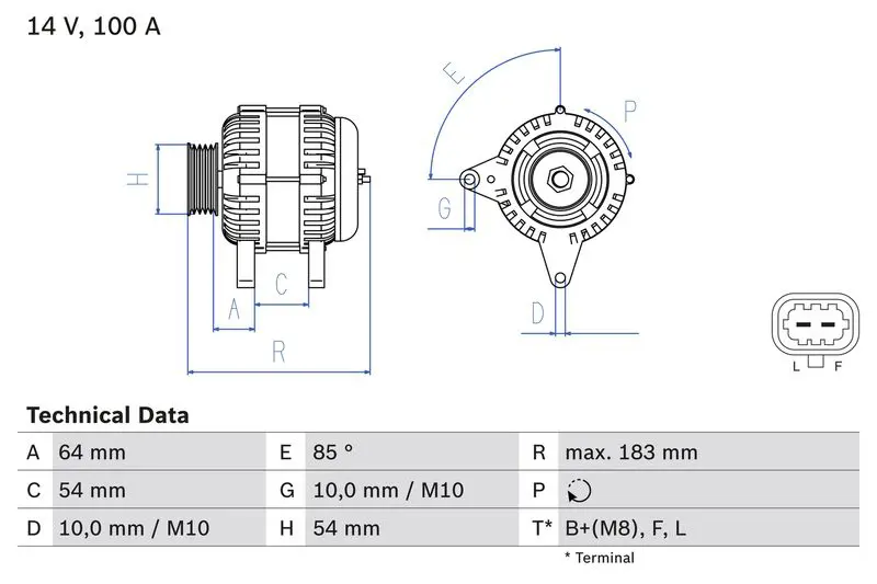 Handler.Part Alternator Bosch 0986083410 1