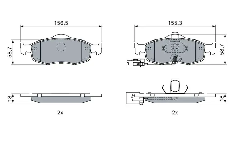 Handler.Part Brake pad set, disc brake Bosch 0986424359 5