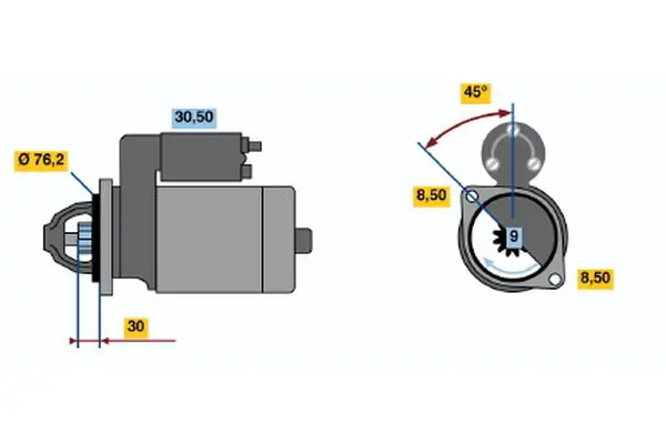 Handler.Part Starter Bosch 0986010380 3