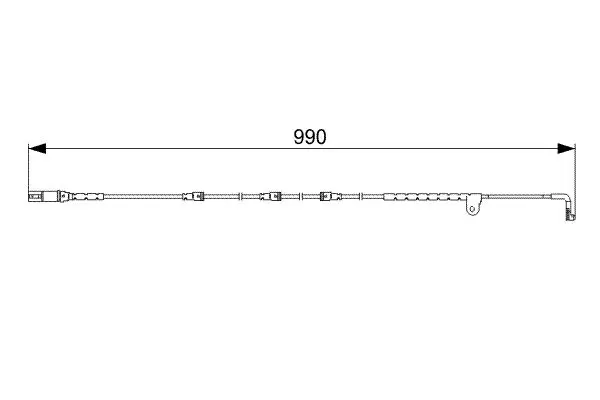 Handler.Part Warning contact, brake pad wear Bosch 1987473049 1