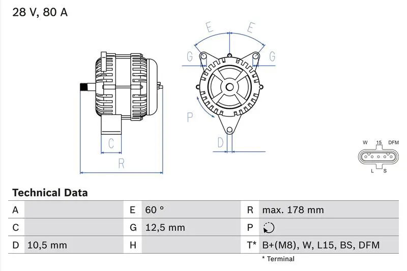 Handler.Part Alternator Bosch 0986047420 1