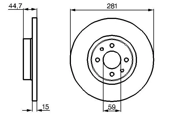 Handler.Part Brake disc Bosch 0986478677 1