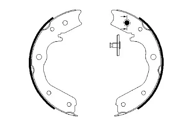 Handler.Part Brake shoe set, parking brake Bosch 0986487671 1