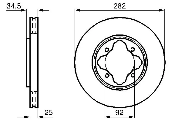 Handler.Part Brake disc Bosch 0986478634 1