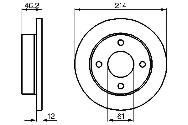 Handler.Part Brake disc Bosch 0986478389 1