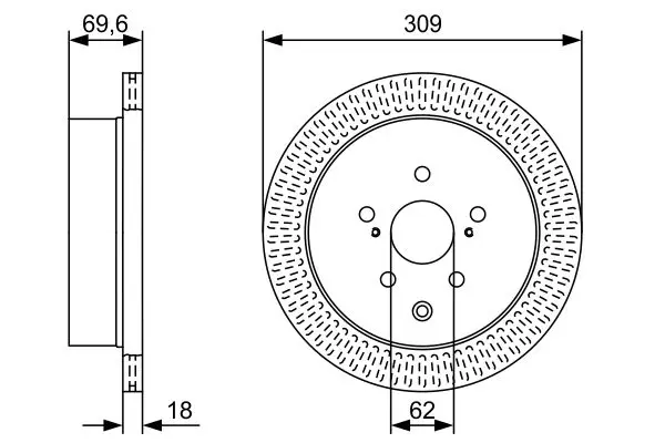 Handler.Part Brake disc Bosch 0986479T57 5