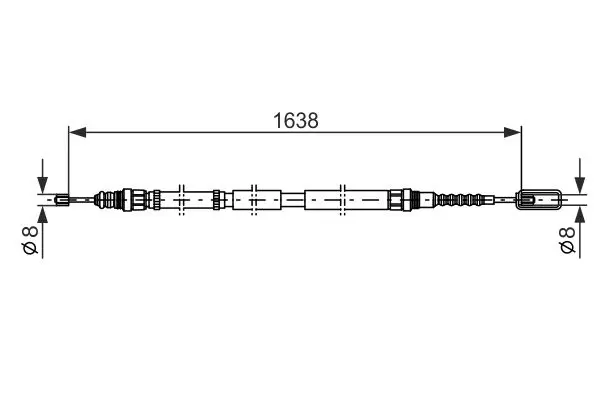 Handler.Part Cable, parking brake Bosch 1987477688 1