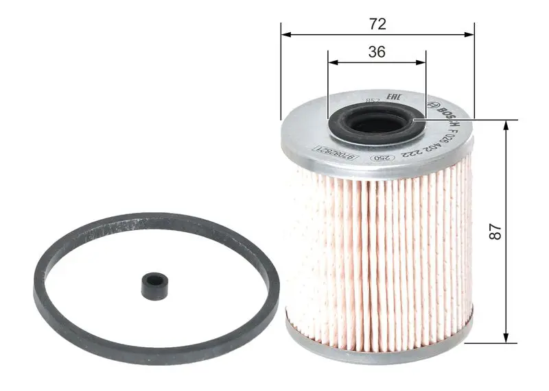 Handler.Part Fuel filter Bosch F026402222 5