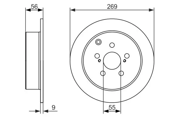 Handler.Part Brake disc Bosch 0986479658 5