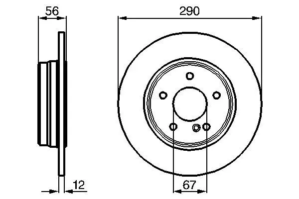 Handler.Part Brake disc Bosch 0986478899 5