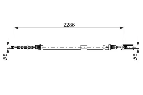 Handler.Part Cable, parking brake Bosch 1987477569 1