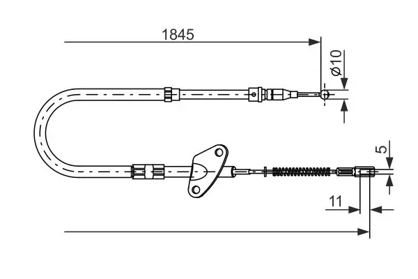 Handler.Part Cable, parking brake Bosch 1987477119 1