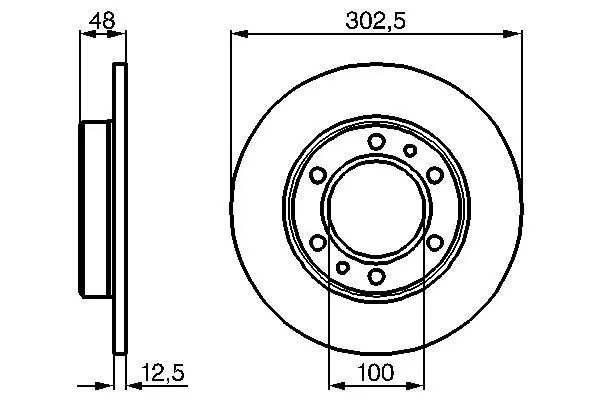 Handler.Part Brake disc Bosch 0986478304 1