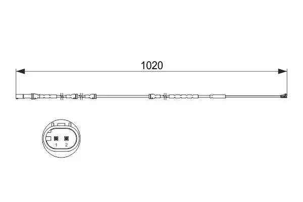 Handler.Part Warning contact, brake pad wear Bosch 1987473510 1