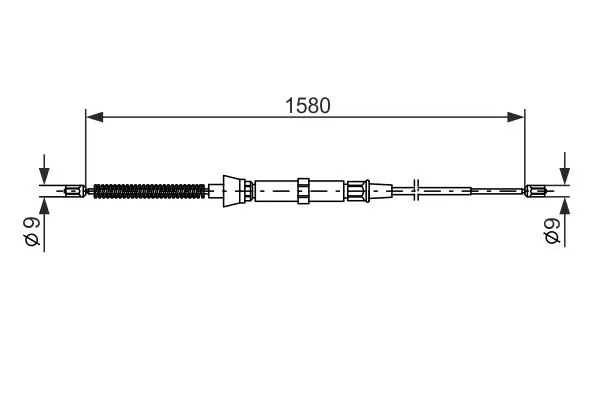 Handler.Part Cable, parking brake Bosch 1987477806 1