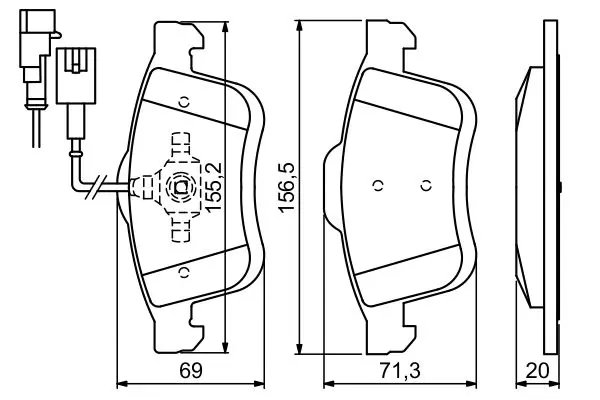 Handler.Part Brake pad set, disc brake Bosch 0986494453 5