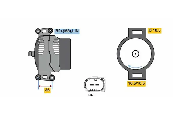 Handler.Part Alternator Bosch 0121615111 5