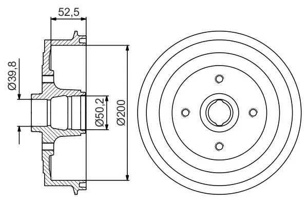 Handler.Part Brake drum Bosch 0986477217 1