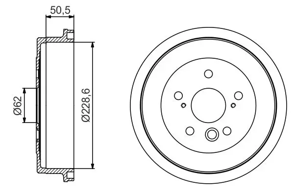 Handler.Part Brake drum Bosch 0986477242 1