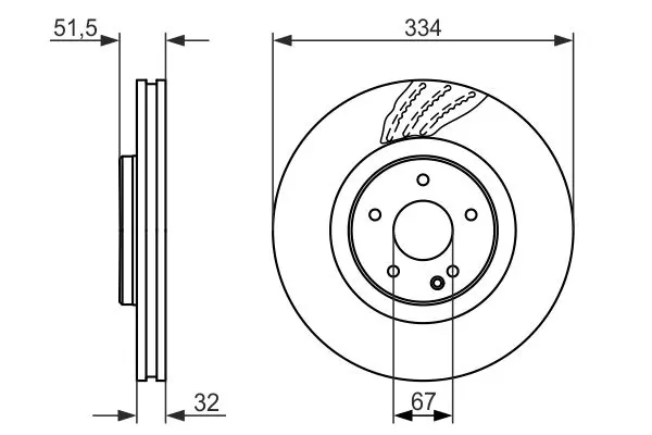 Handler.Part Brake disc Bosch 0986479650 1